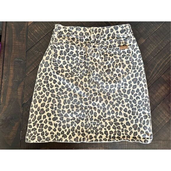 Joes Jeans Cheetah Print Tan Brown and Black Mini Skirt Size 16 - Picture 5 of 5